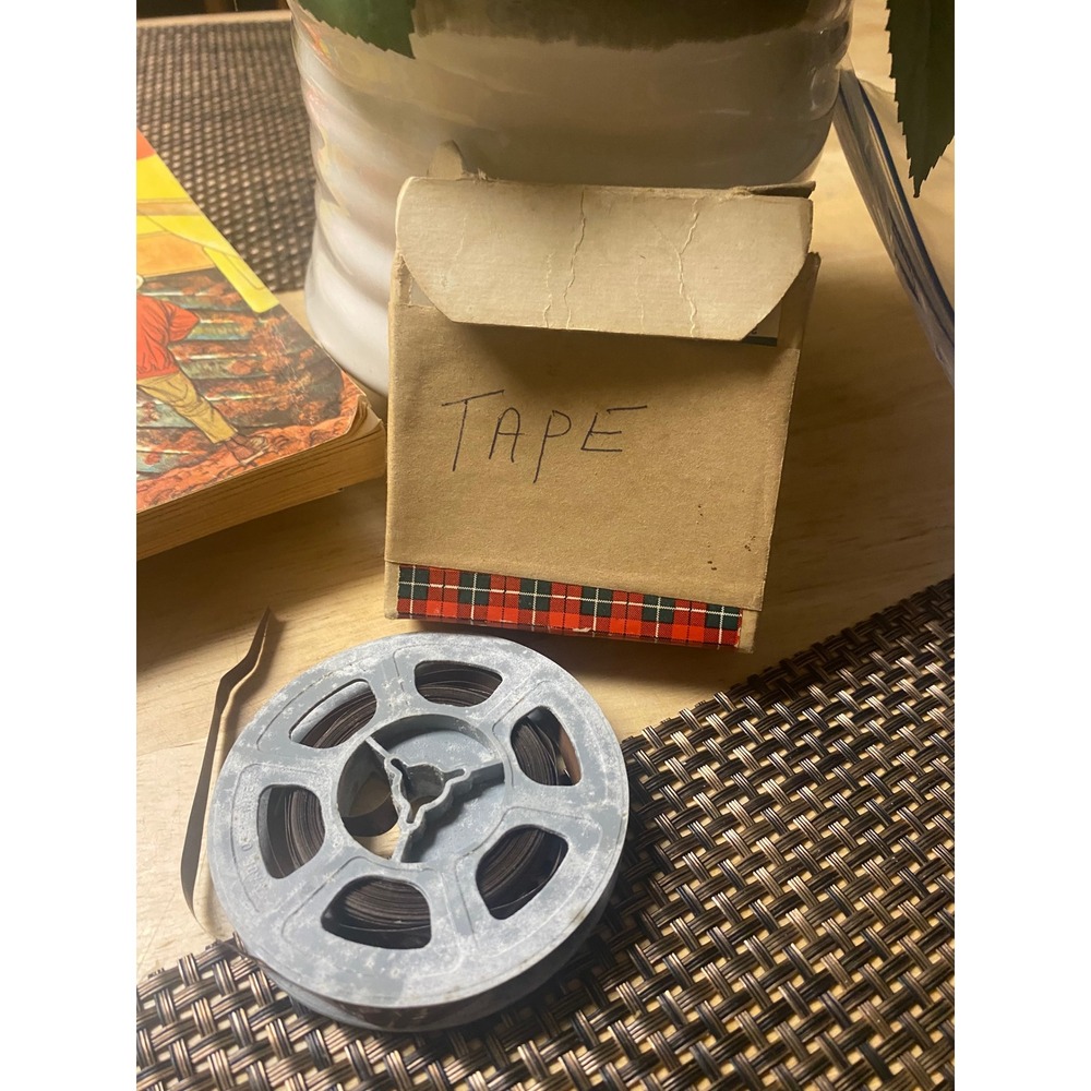 Vintage Magnetic Recording Tape 3/4 x 150 Inch Reel in Plaid Box Analog Audio